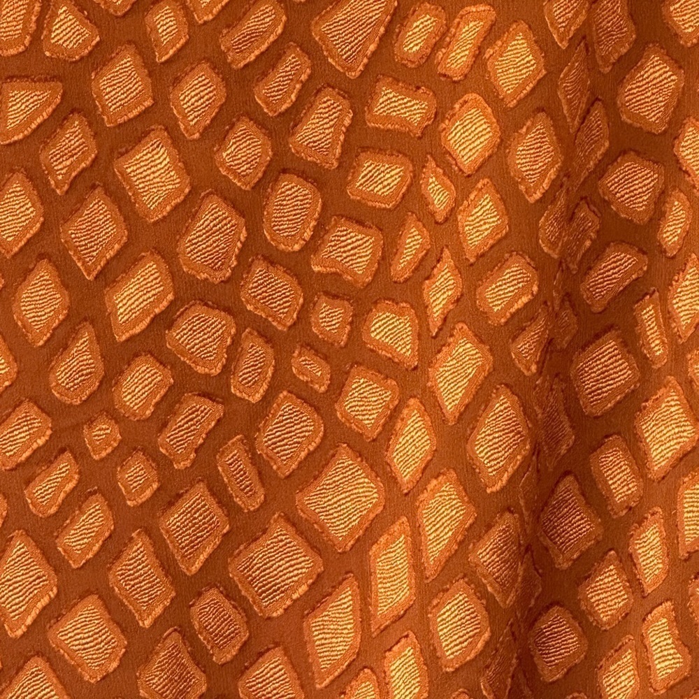 Alfani Rare Earth Top Toasted Ginger Orange Giraffe Animal Print Boho Flowy - Picture 3 of 5